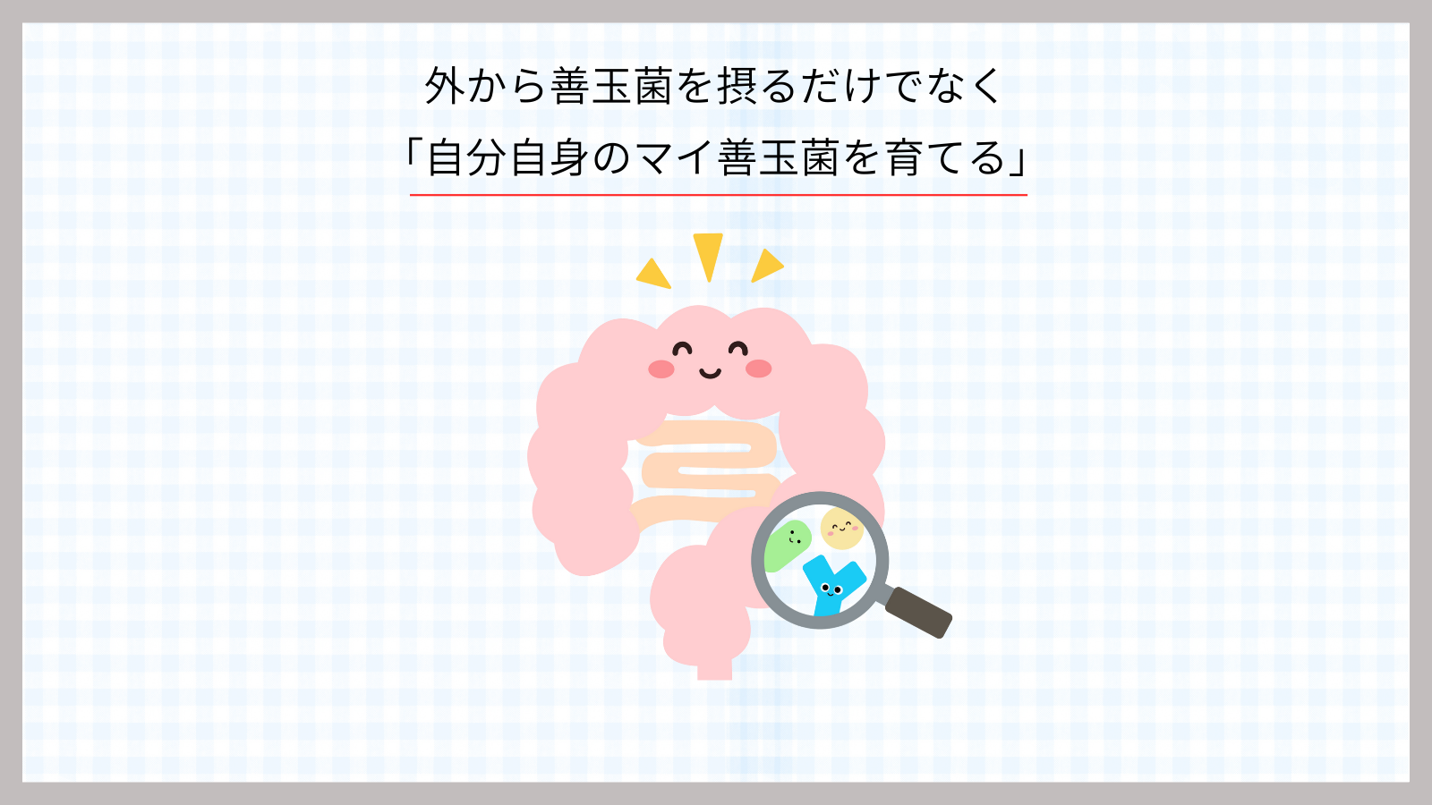 善玉菌を育てる考え方